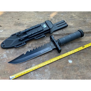 KNIFE XB-190 มีดเดินป่า ยาว 13 นิ้ว มีเข็มทิศ + แท่งเหล็กแมกนีเซียมจุดไฟได้ ฟรีที่เก็บมีดอย่างดี