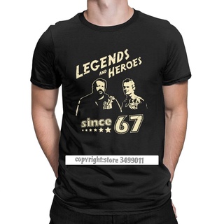 เสื้อยืดผ้าฝ้าย พิมพ์ลาย Bud Spencer Legends And Hero Since 67 สําหรับผู้ชายS-5XL