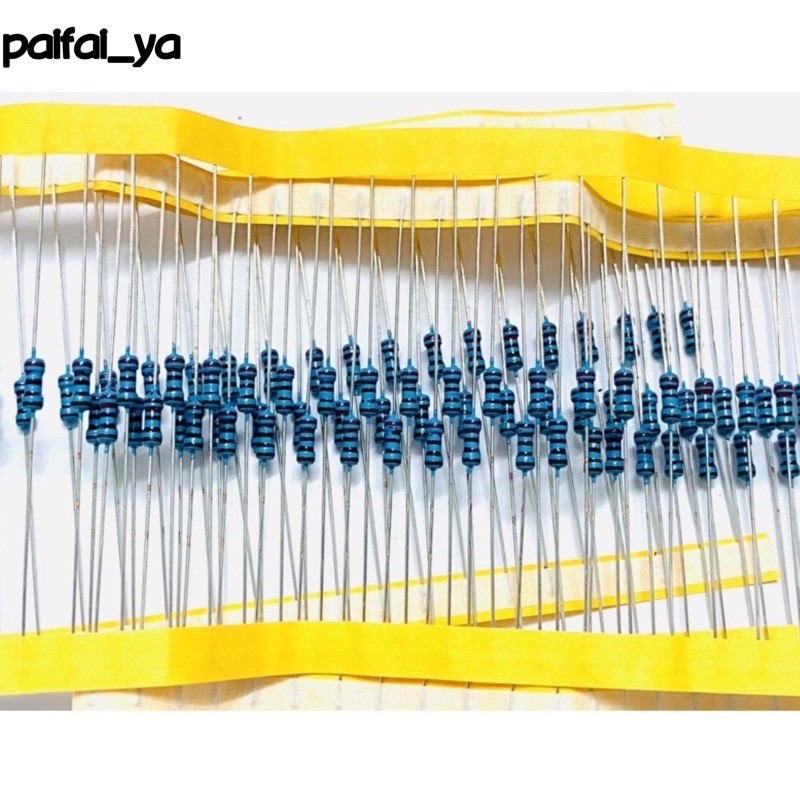 20 Pcs ตัวต้านทาน Metal Film 1 / 4W 1% Resistor10R-470R  1K-100K   0.25W   Meta
