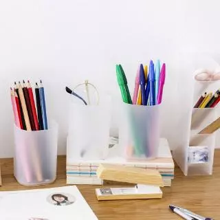 กล่องเก็บเครื่องเขียน แบบใส อุปกรณ์สำหรับการเรียน