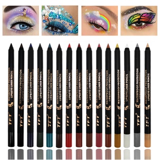 [TFT Multi-function 15 Colors Pearly Eyeliner Lipstick Eye Shadow Pencil] [Waterproof Smooth Long Lasting Eye Liner Pen] Novice Beginner Eyeliner Pen][Eyes Makeup Cosmetics]