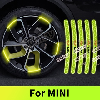 สติกเกอร์สะท้อนแสง สําหรับติดตกแต่งดุมล้อรถยนต์ Mini Cooper R56 R50 R53 F56 R60 F54 F56 F60