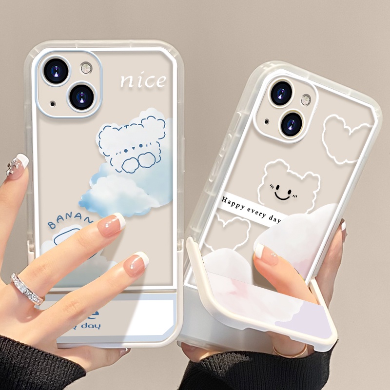 เคสโทรศัพท์มือถือซิลิโคน TPU ใส แบบนิ่ม กันกระแทก มีป็อบอัพ สําหรับ iPhone 13 12 11 10 Pro XS Max X XR 8 7 6 6S Plus SE 2020