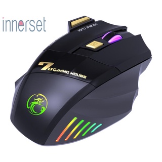 [innerset] Imice GW-X7 เมาส์เกมมิ่งไร้สาย RGB 7 ปุ่ม ชาร์จได้ ออกแบบตามสรีรศาสตร์