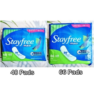 สเตย์ฟรี ผ้าอนามัย ไม่มีปีก สำหรับวันมามาก Maxi Super 48 or 66 Pads (Stayfree™) Absorbency of Feminine Period