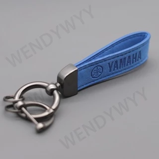 พวงกุญแจรถยนต์ หนังวัวแท้ สีพื้น อุปกรณ์เสริม สําหรับ Yamaha Honda Motor