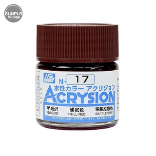 Mr.Hobby MR.ACRYSION COLOR N-17 HULL RED 4973028111675 (สี)