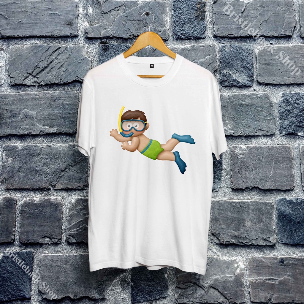 เสื้อยืดกีฬา Scuba Diving สําหรับผู้ชายน่ารักและราคาถูก น่ารักมาก แขนสั้น น่ารัก U10CD5625