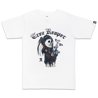 TZ worldwide TREZ REAPER WHITE TEE (GLOW IN THE DARK)