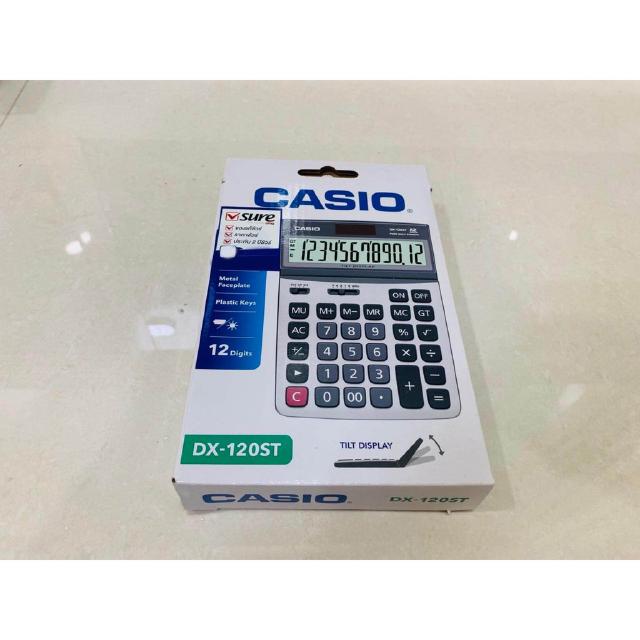 Casio DX-120STเครื่องคิดเลขตั้งโต๊ะคาสิโอ ของใหม่ ของแท้ 12 หลัก หน้าจอใหญ่ ตัวเลขชัดเจน ทนทาน อายุกการใช้งานยาวนานDX120