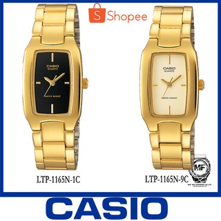 Casio นาฬิกาข้อมือผู้หญิง สายสแตนเลส รุ่น LTP-1165N LTP-1165N-1C ทองหน้าดำ LTP-1165N-9C ทองหน้าทอง