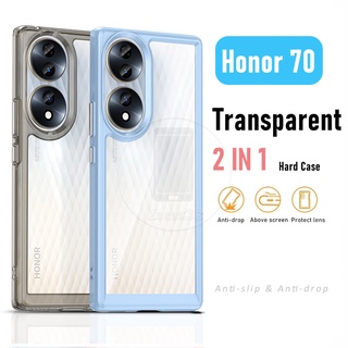 เคสโทรศัพท์อะคริลิคใส กันกระแทก สําหรับ Honor 70 Honor70