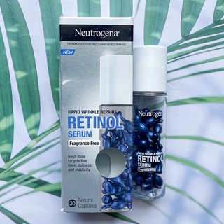 (Neutrogena®)  Rapid Wrinkle Repair Retinol Serum Fragrance Free 30 Serum Capsules นูโทรจีนา เซรั่ม แคปซูล เรตินอล