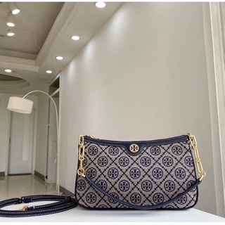 กระเป๋าสะพาย BURCH T MONOGRAM JACQUARD SHOULDER BAG สินค้า พร้อมส่ง งานproดีสุด ขนาด 26x14cm