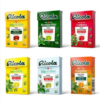 ริโคลา ลูกอมสมุนไพร ปราศจากน้ำตาล 40 กรัม Ricola Swiss Herb Lozenges Sugar Free 40 g.