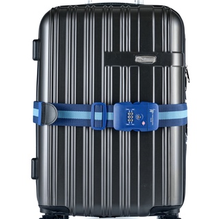 POLO TRAVEL CLUB สายรัดกระเป๋าเดินทางพร้อม TSA Lock รุ่น TSA319C-YF002 สีกรม