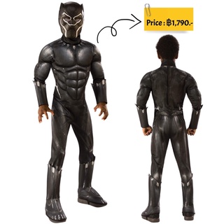 ชุดแฟนซีเด็กชาย Rubies Deluxe Black Panther Childs Costume, Grey, 3-4 ปี