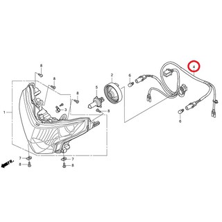 ขั้วไฟหน้า จุ๊บไฟหน้า CBR150R I ไฟหน้า ฮาโลเจน แท้ HONDA SOCKET HEADLIGHT