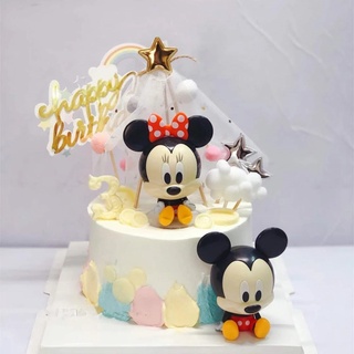 ท็อปเปอร์เค้กวันเกิด Disney Mickey Minnie