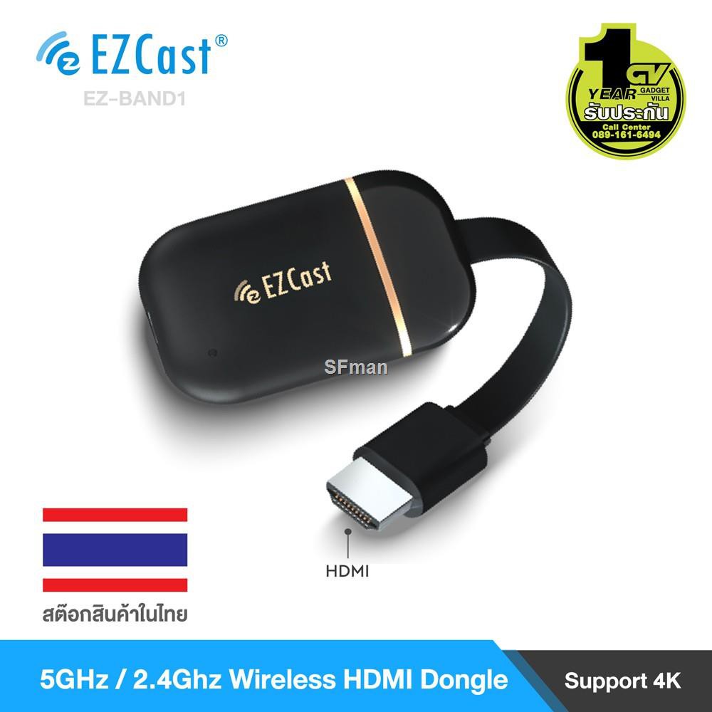 พร้อมส่งBest saller EZcast รุ่น Band 1 Wireless HDMI Dongle อุปกรณ์รับสัญญาณ (2.4Ghz/5GHz, Support 4K) ugreen usb car b
