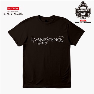 เสื้อยืดผ้าฝ้ายพิมพ์ลายแฟชั่น เสื้อยืด พิมพ์ลายวงดนตรี Evanescence