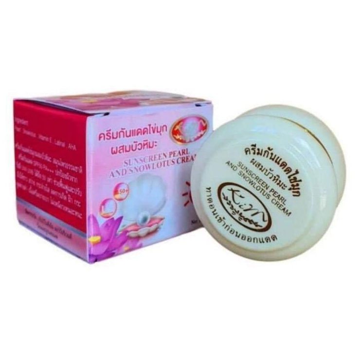 ครีมกันแดดไข่มุกผสมบัวหิมะ ของแท้ 100% ครีมกันแดด คิม Sunscreen Pearl and Snow lotus Cream ขนาด 20 กรัม กันแดดคิม