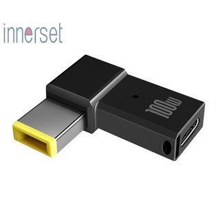 [Innerset] อะแดปเตอร์ชาร์จ Type C ตัวเมีย เป็นตัวผู้ Pd 100W ชาร์จเร็ว สําหรับ Lenovo Thinkplus Pc