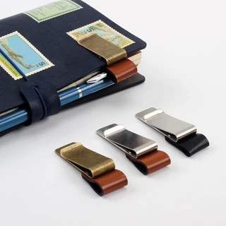 ที่เก็บปากกา เสียบเล่ม Traveler's Notebook ⭐️มีหลายสี TN Leather Metal Clip Pen Holder mimisplan