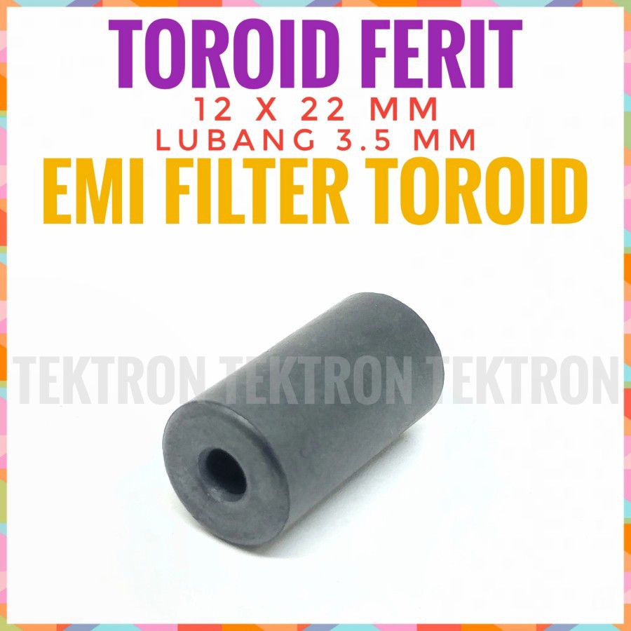 Toroid Ferrite 12x22 มม. รู 3.5 มม. แหวน Ferrite Tube EMI กรอง ฯลฯ