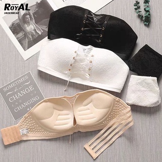 royalunderwear เกาะอก เสื้อในไร็สาย บราไร็สาย เสื้อใสสุดเซ็กซี่ เสื้อชั้นใน เกาะอก สายปรับได้ พร้อมสายใส BBB180