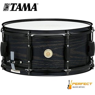 กลองสแนร์ TAMA WP1465BK-BOW Woodworks Snare Drum ขนาด 14" x 6.5" สีดำลายไม้