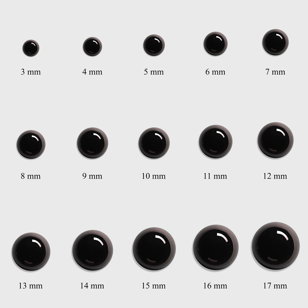 NATURAL BLACK ONYX STONE SIZE 3 MM - 18 MM SMOOTH ROUND | ONYX ROUND SHAPE สําหรับแหวนและเครื่องประด