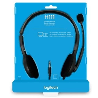 Logitech H111 Stereo Headset Singlepin (หูฟัง) Jack 3.5 MM (Jack เดี่ยว) ของแท้