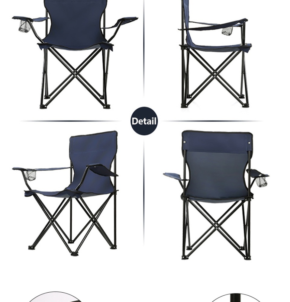 เก้าอี้แคมป์ปิ้ง เก้าอี้สนาม เก้าอี้ปิคนิค เก้าอี้สนามแบบพกพา พับได้ มีถุงใส่หูหิ้ว Camping Chair - รูปที่ 4