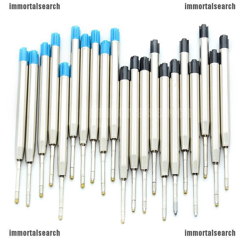 【ICE】 10 Pcs blue ink parker style standard 1.0mm ballpoint pen refills nib medium