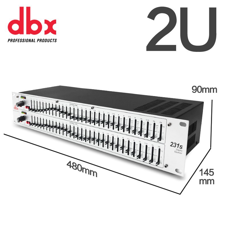 ☌▫☃DBX EQ231S Professional Equalizer Dual Band Bass 31 Channel AI-PAISARN Stage, Conference, Perform
