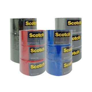 สก๊อตช์ เทปผ้าชนิดมันเงา 48 มม. x 8 หลา แพ็ค 3 ม้วน คละสี101346Scotch Cloth Tape 48 mm x 8yd 3 Rolls/Pack 101346 Scotch