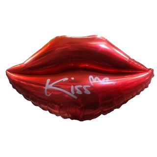 ฟอยล์ลูกโป่งรูปปาก kiss me ขนาด 49x33ซม แพค 6ใบ