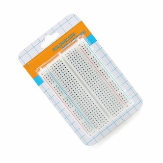 Breadboard บอร์ดทดลอง 400 รู ,Arduino , Protoboard โฟโต้บอร์ด โพรโทบอร์ด 400 Points Mini Solderless Breadboard Protoboar