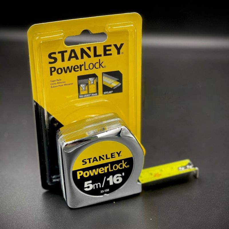 (ถูกสุด) STANLEY ตลับเมตร 5เมตร Power lock 33-158 ของแท้100%