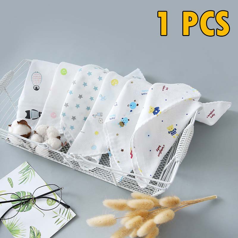 INEX2SHOP (1 ชิ้น) ผ้าเช็ดหน้า ผ้าฝ้าย 100 % ลายการ์ตูน สำหรับเด็กทารก