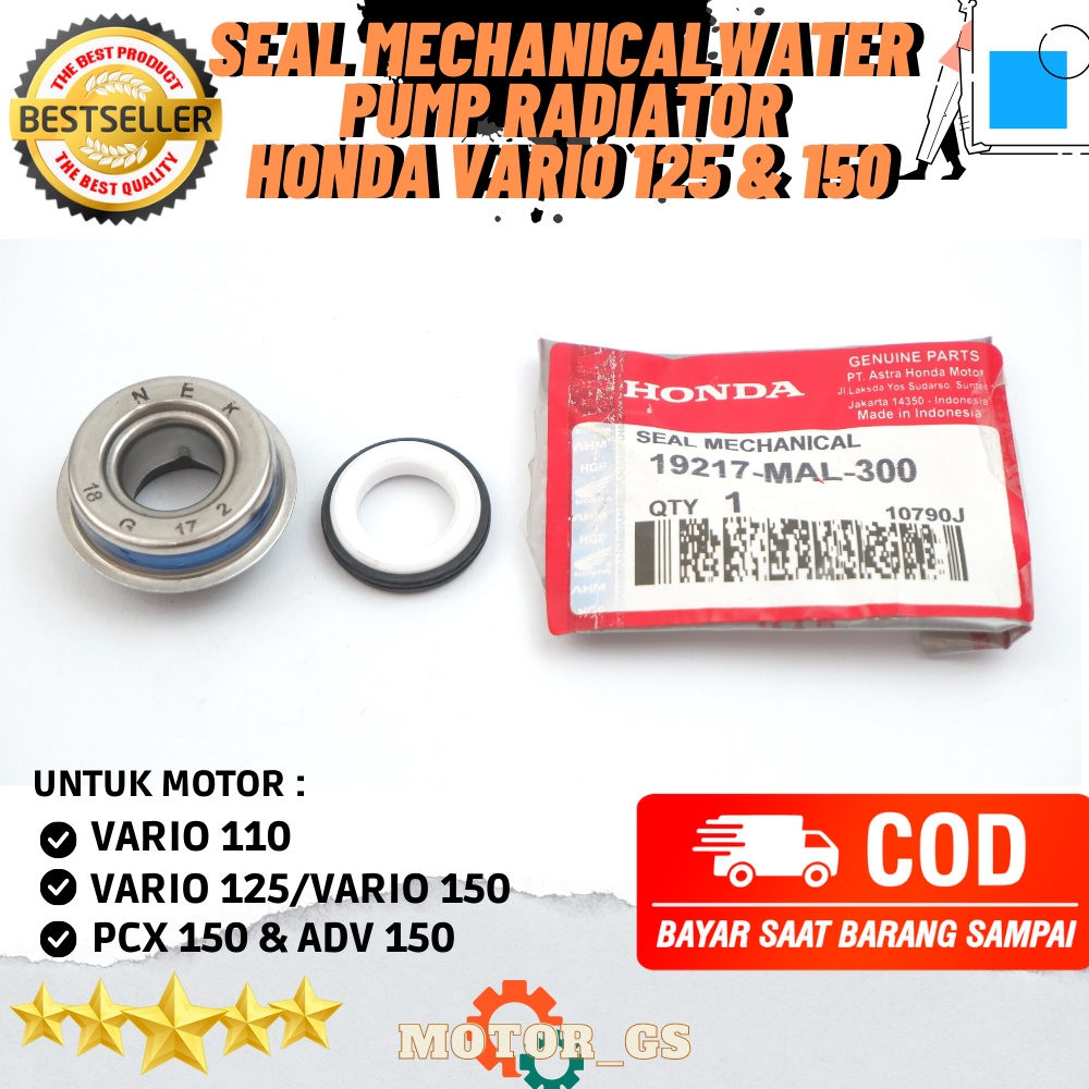 ซีลหม้อน้ําปั๊มน้ําแบบกลไก Honda Vario 110 คาร์บูเรเตอร์ PCX SH 125 ADV 150 19217-MAL-300