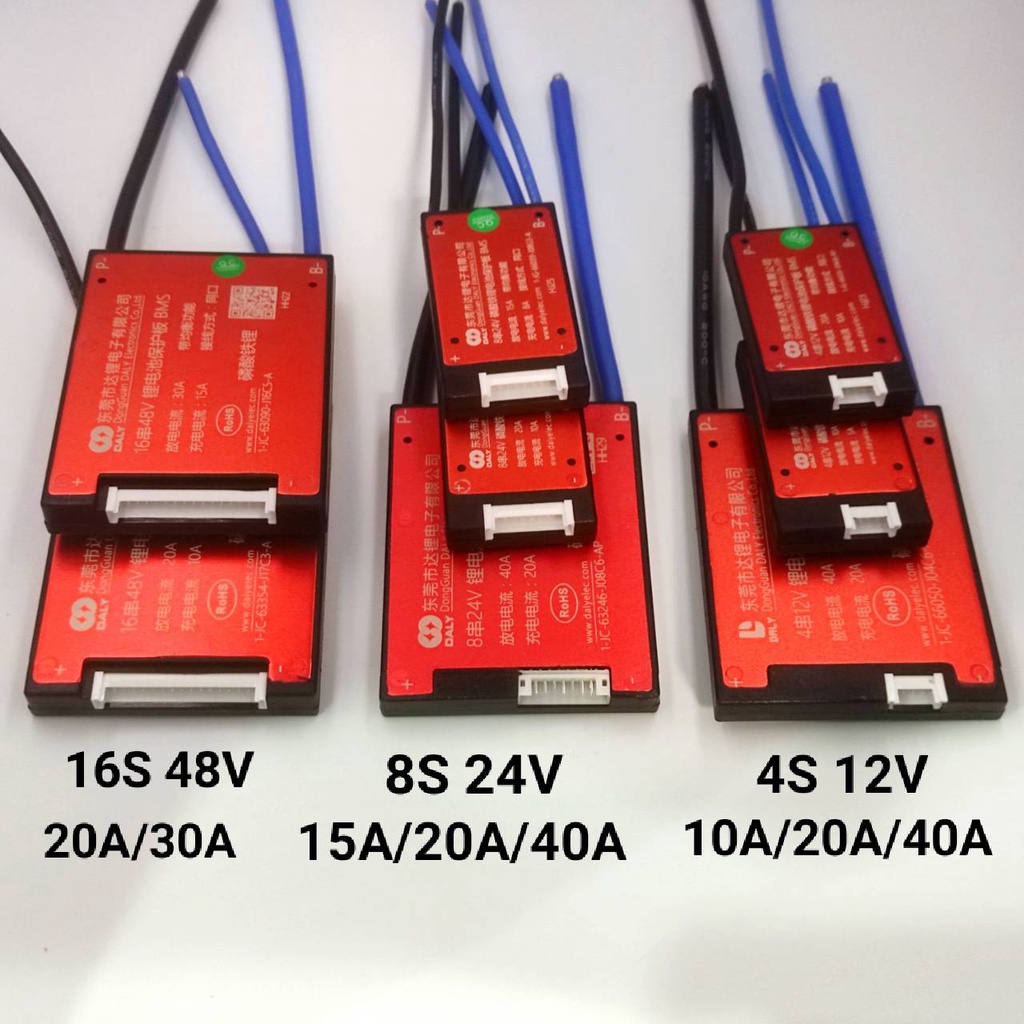 BMS 16S/8S/4S  สำหรับแบตเตอรี่ลิเธียมฟอสเฟต Lithium Phosphate LiFePO4 3.2 V Battery Management System