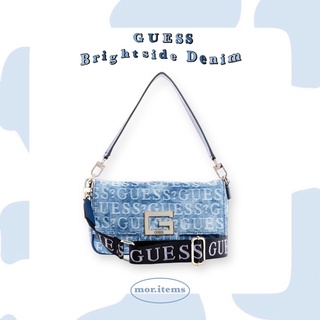 พร้อมส่ง! 📧🤍Guess Brightside Denim Bag กระเป๋าคล้องไหล่ กระเป๋าสะพายข้าง กระเป๋าเกสส์ กระเป๋ายีนส์