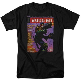 [S-5XL] ขายดี เสื้อยืด พิมพ์ลายกราฟฟิคหนังสือ 2000 AD Judge Dredd Cover 80s 70s JD103 IIgfcl32GCehna01