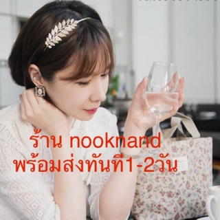 headband71 เครื่องประดับใบมะกอกสีทองครึ่งหัว (ใบขนาดกลาง)