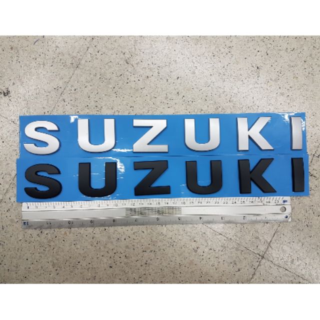 SUZUKI front bonnet letter logo sticker swift vitara jimny โลโก้ ตัวอักษรแยก ซูซุกิ แต่งท้าย - หน้า