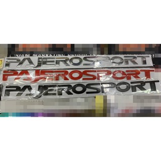 PAJERO SPORT 3D อักษร LOGO STICKER TRUCK CHROME กระโปรงหน้า สติ๊กเกอร์  สีเงิน เงา ดำ แดง