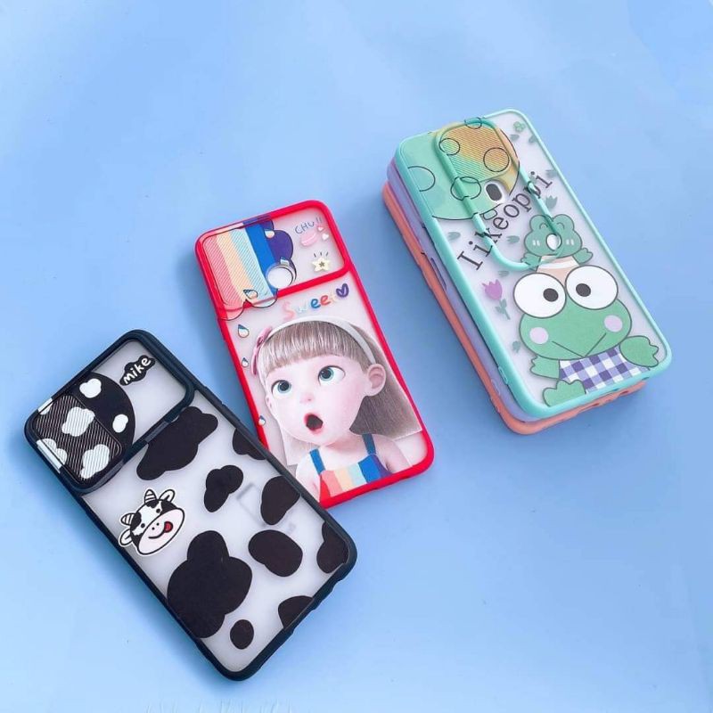 เคส​  vivo​ Y12s​ เคส​เปิด​ปิดกล้อง​ลายการ์ตูน​รุ่น​ Samsung​ A02​ A12​ Vivo​ Y11-Y12-Y15​-Y17​-Y20-