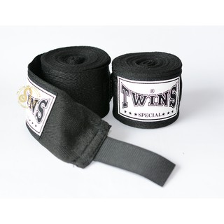 พร้อมส่งค่ะ💖ผ้าพันข้อมือสีดำ Twins Special Hand Wraps Elastic Cotton